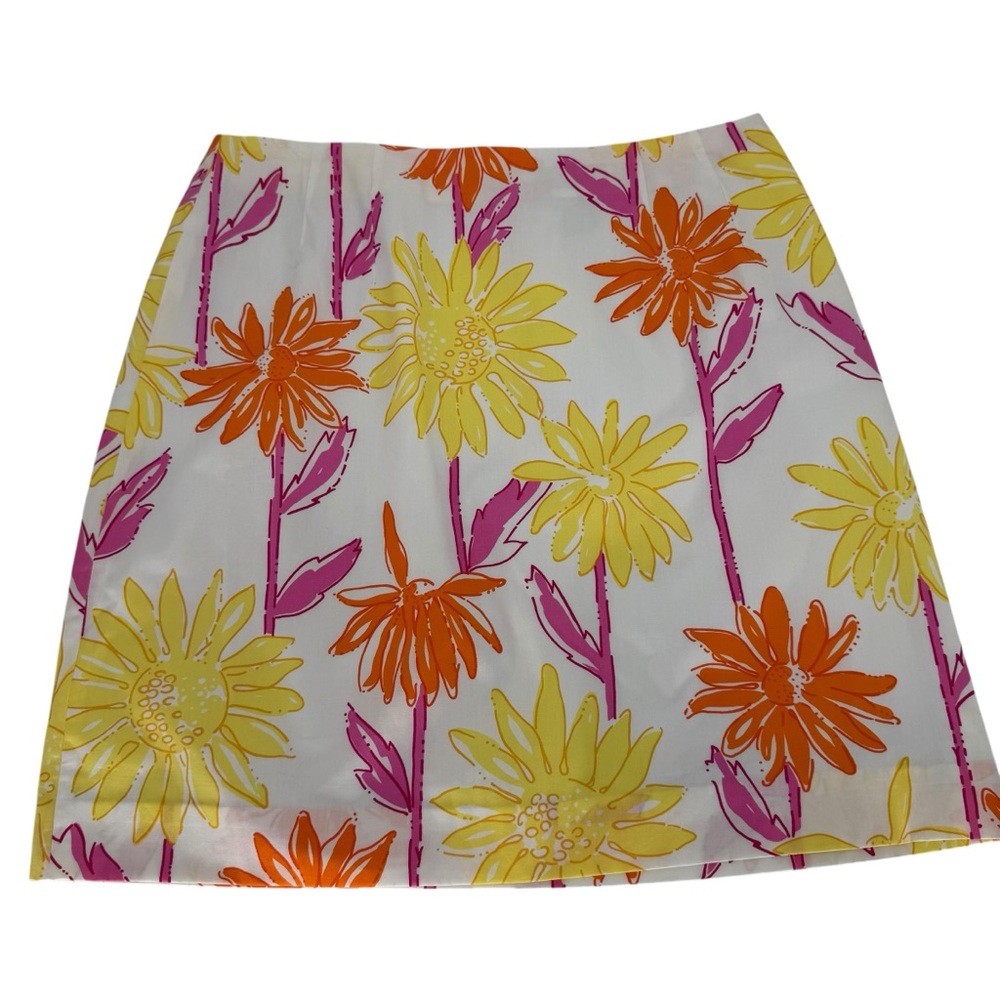 Vintage Lilly Pulitzer Sunflower Glow in the Dark Night Mini Skirt 6